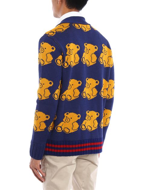 gucci teddy bear cardigan|Gucci turtleneck sweater.